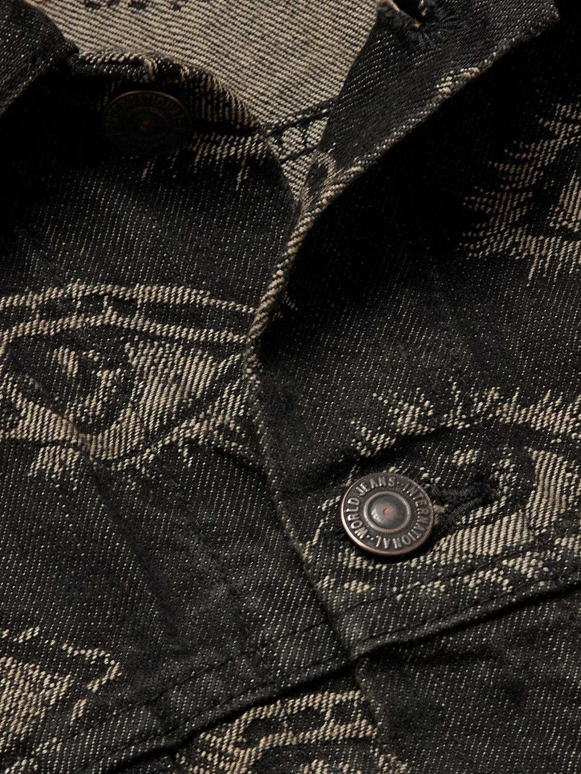 KAPITAL - Speakeasy Printed Denim Jacket - Black KAPITAL KAPITAL - Speakeasy Printed Denim Jacket - Black KAPITAL