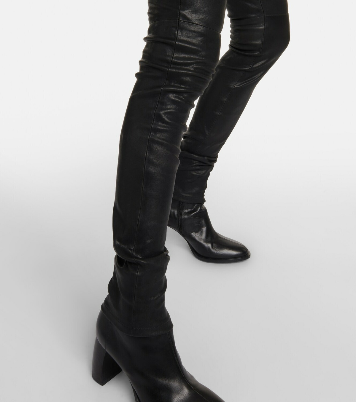 Ann Demeulemeester Mid-rise leather leggings Ann Demeulemeester