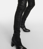 Ann Demeulemeester Mid-rise leather leggings