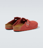 Birkenstock Boston embossed suede mules