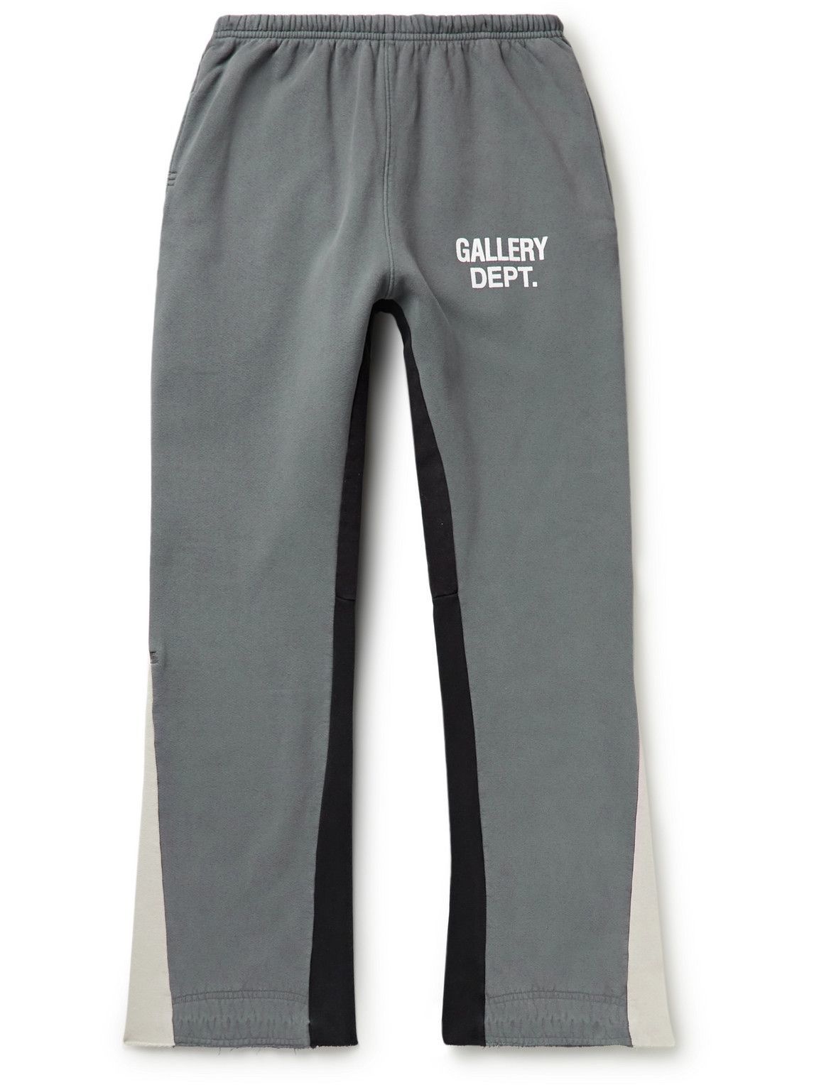 Gallery Dept. - Logo-Print Colour-Block Cotton-Jersey Sweatpants - Gray