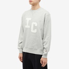 ICECREAM Men's Chenille Crew Sweat in Heather Grey