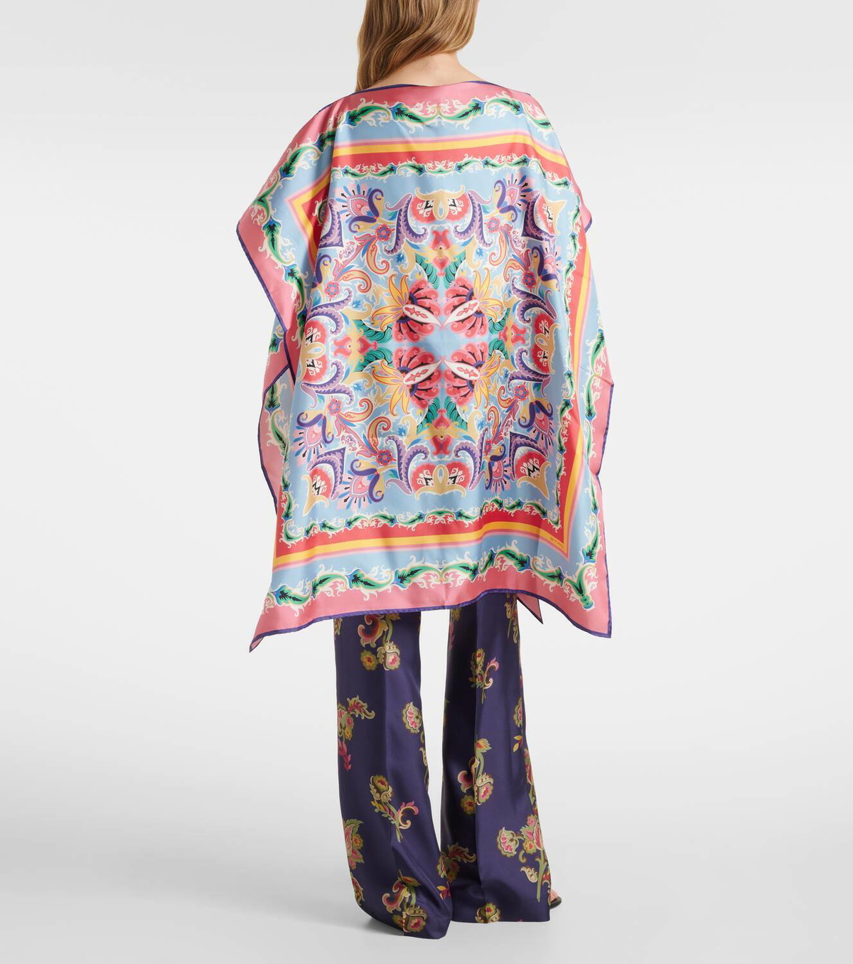 Etro Printed silk foulard top Etro