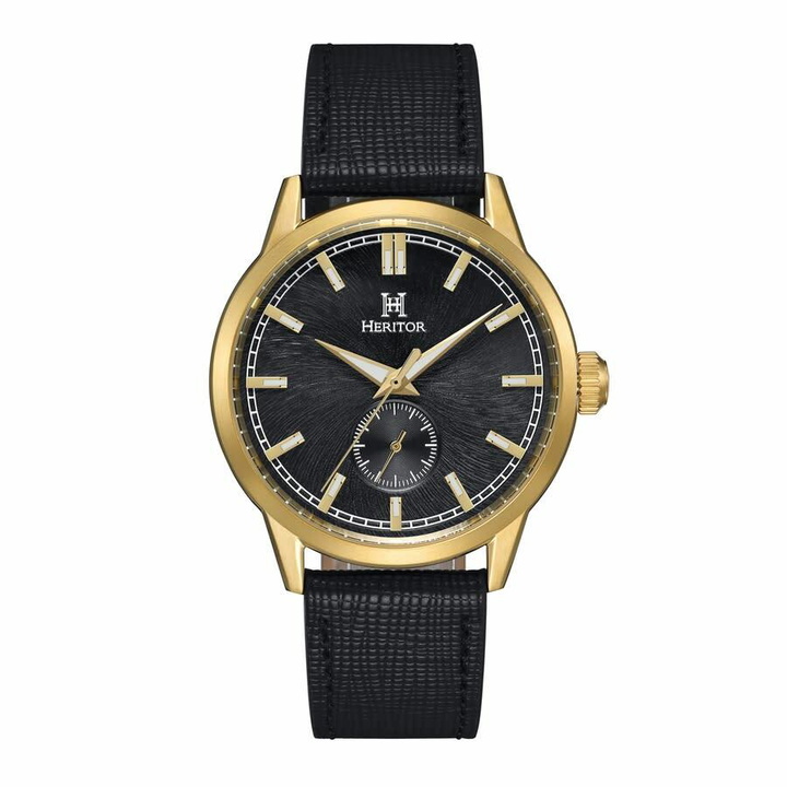Photo: Heritor Argento Automatic Black Dial Mens Watch HERHS3803