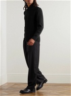 Mr P. - Slim-Fit Shawl-Collar Wool Sweater - Black