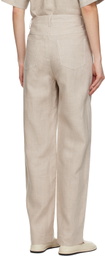 UMBER POSTPAST Beige Zip-Fly Trousers