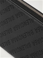 BALENCIAGA - Logo-Perforated Full-Grain Leather Zip-Around Wallet