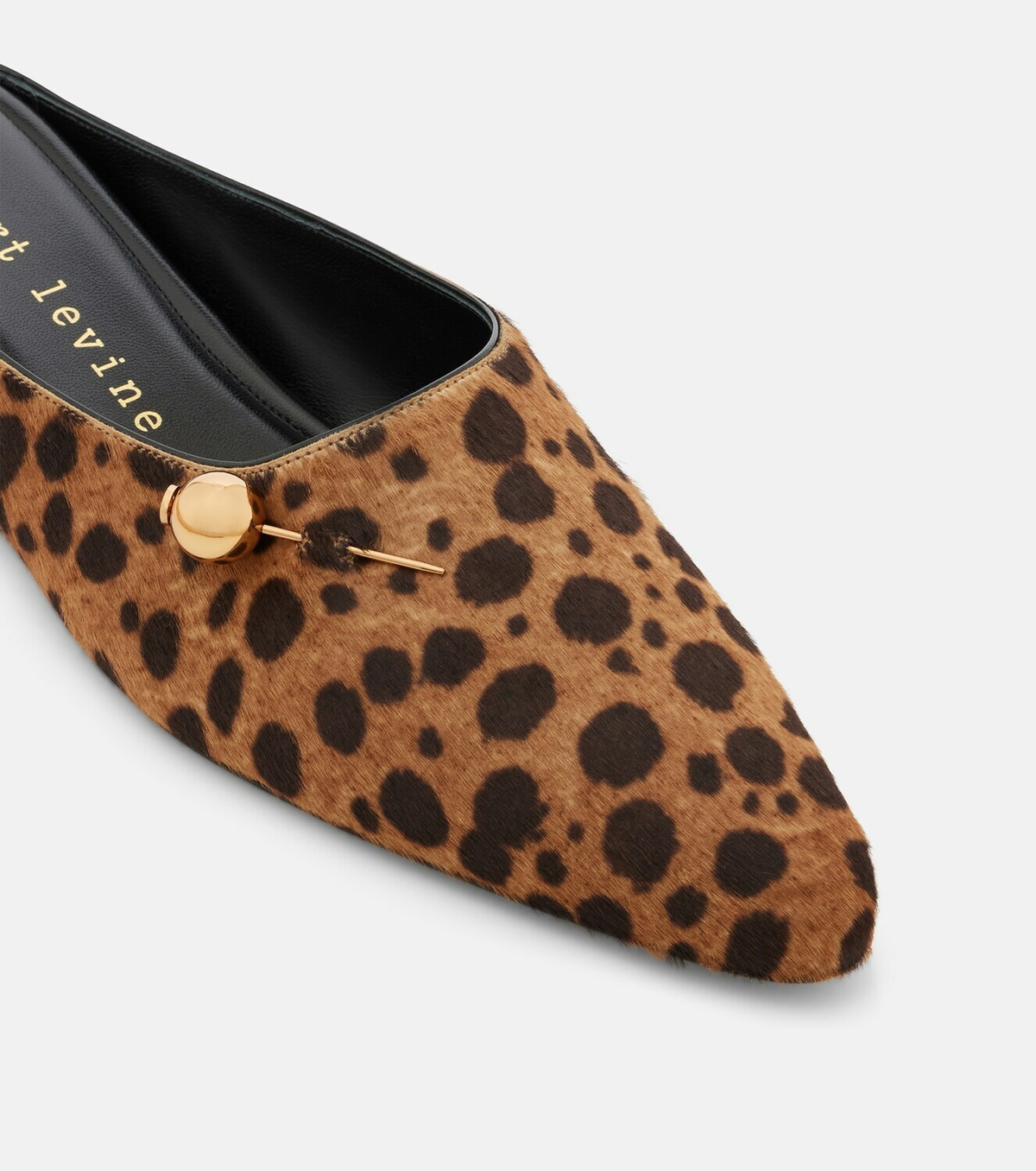 Herbert Levine Sleep On It cheetah-print calf hair mules