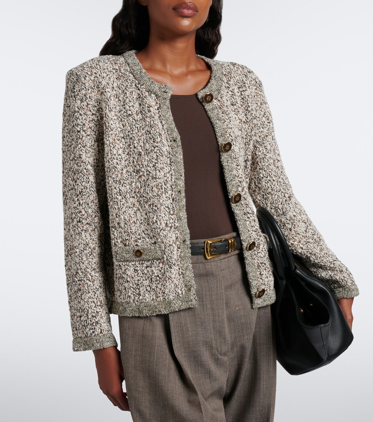 Veronica Beard Rexton knitted cotton-blend cardigan