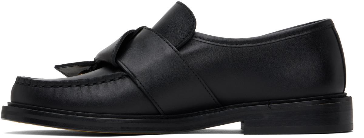 Moschino Black Belted Up Loafers