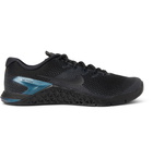 Nike Training - Metcon 4 Premium Rubber-Trimmed Mesh Sneakers - Black