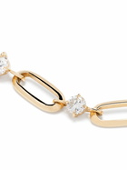 Lizzie Mandler Fine Jewelry 18K Yellow Gold OG Link Graduated Diamond Bracelet
