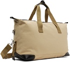 PS by Paul Smith Beige Embroidered Duffle Bag