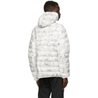 Nike White and Black EcoDown Marble Sportswear Jacket