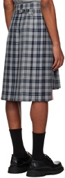 Thom Browne Gray Backstrap Skirt