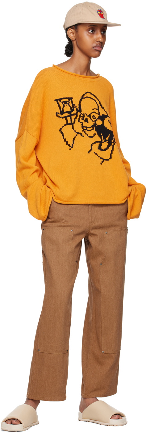 Brain Dead Yellow Tough Luck Sweater