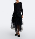 Simone Rocha Embellished wool and silk cardigan