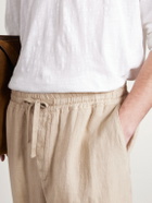 Altea - Mattia Straight-Leg Linen Drawstring Trousers - Neutrals