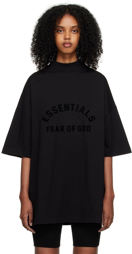 Photo: Essentials Black Bonded T-Shirt