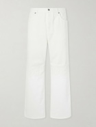 LOEWE - Wide-Leg Anagram-Embroidered Jeans - White