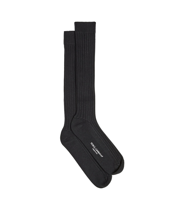 Photo: Dolce&Gabbana Cotton and wool socks