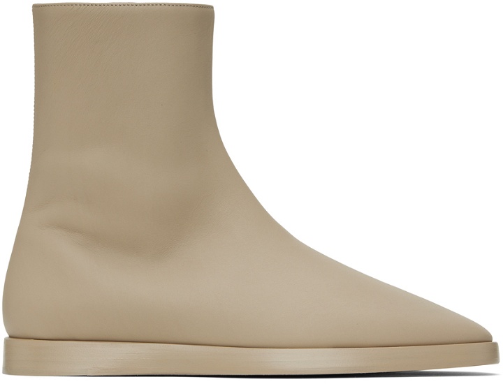 Photo: Fear of God Taupe High Mule Boots