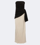 Simkhai Laia plissé bustier dress
