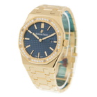 Audemars Piguet Royal Oak Blue Dial Ladies 18 Carat Yellow Gold Watch 67651BA.ZZ.1261BA.02
