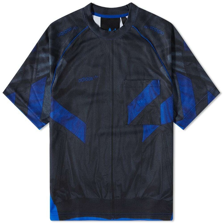 Photo: Adidas Men's Blue Version Poly Soccer Jersey in Power Blue