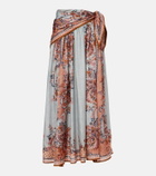 Zimmermann Aster floral silk maxi skirt
