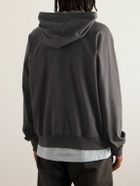 Rick Owens - Panelled Cotton-Jersey Zip-Up Hoodie - Gray