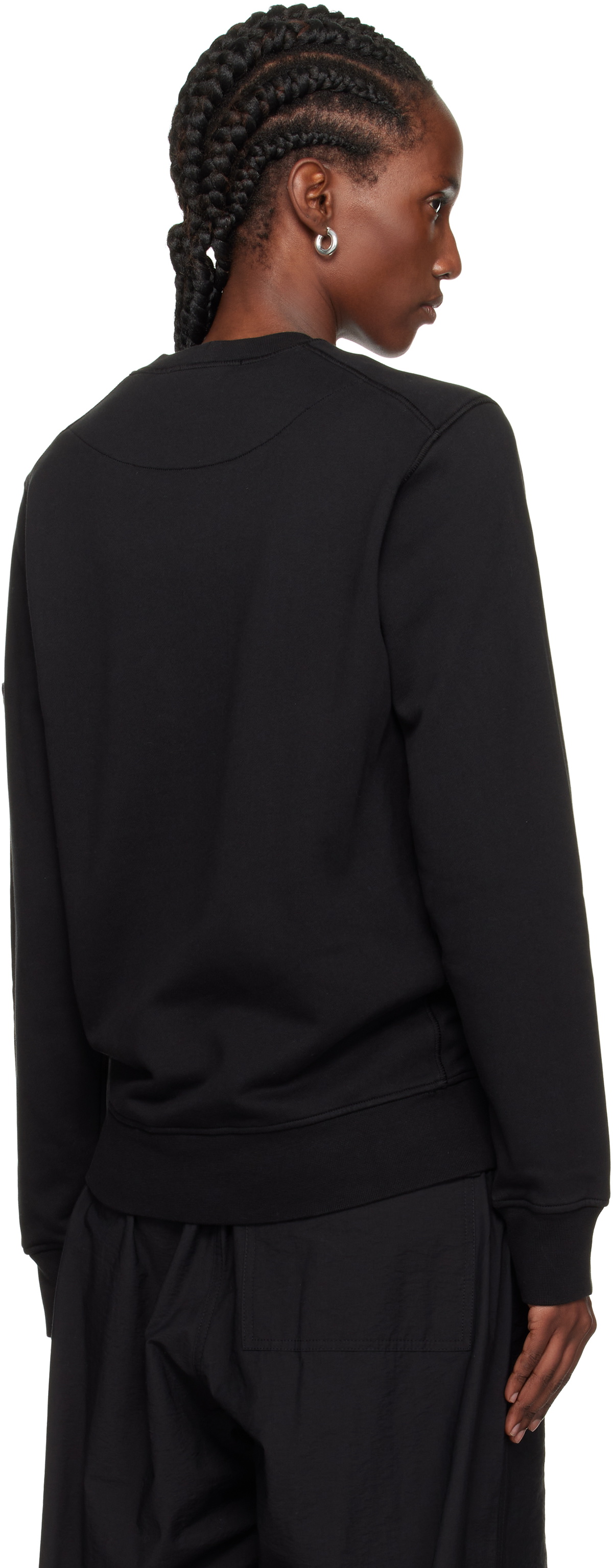 Stone Island Black 6100060 Organic Cotton Fleece Sweatshirt