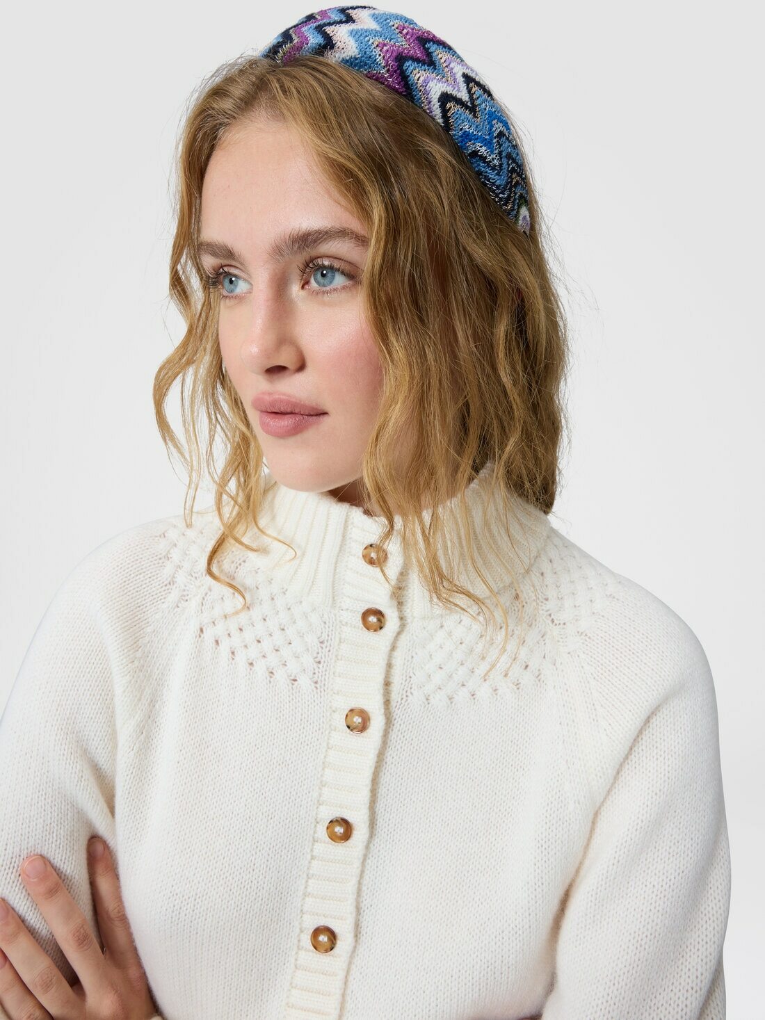 Missoni - Wool and viscose headband, Women, Multicoloured
