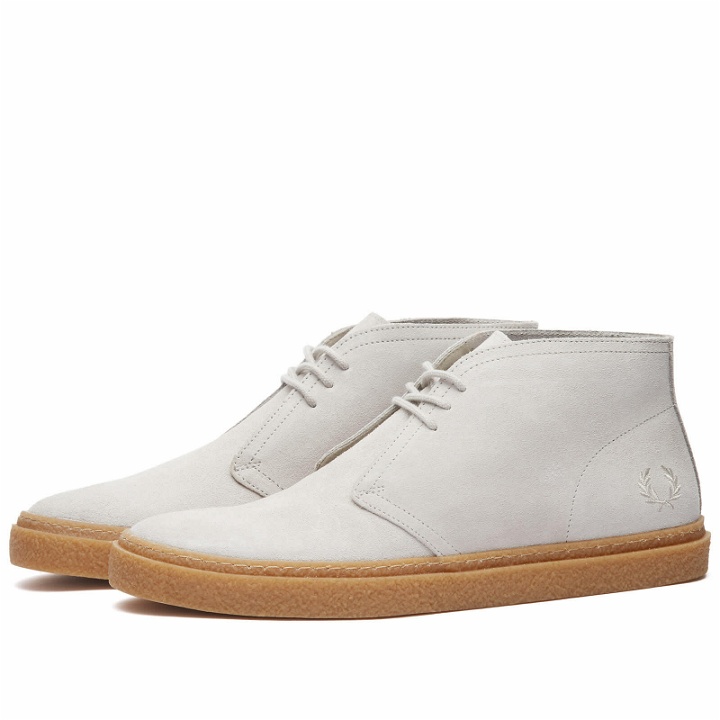 Photo: Fred Perry Authentic Men's Hawley Suede Boot in Light Oyster