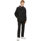 Acne Studios Black Logo Print Half-Zip Jacket