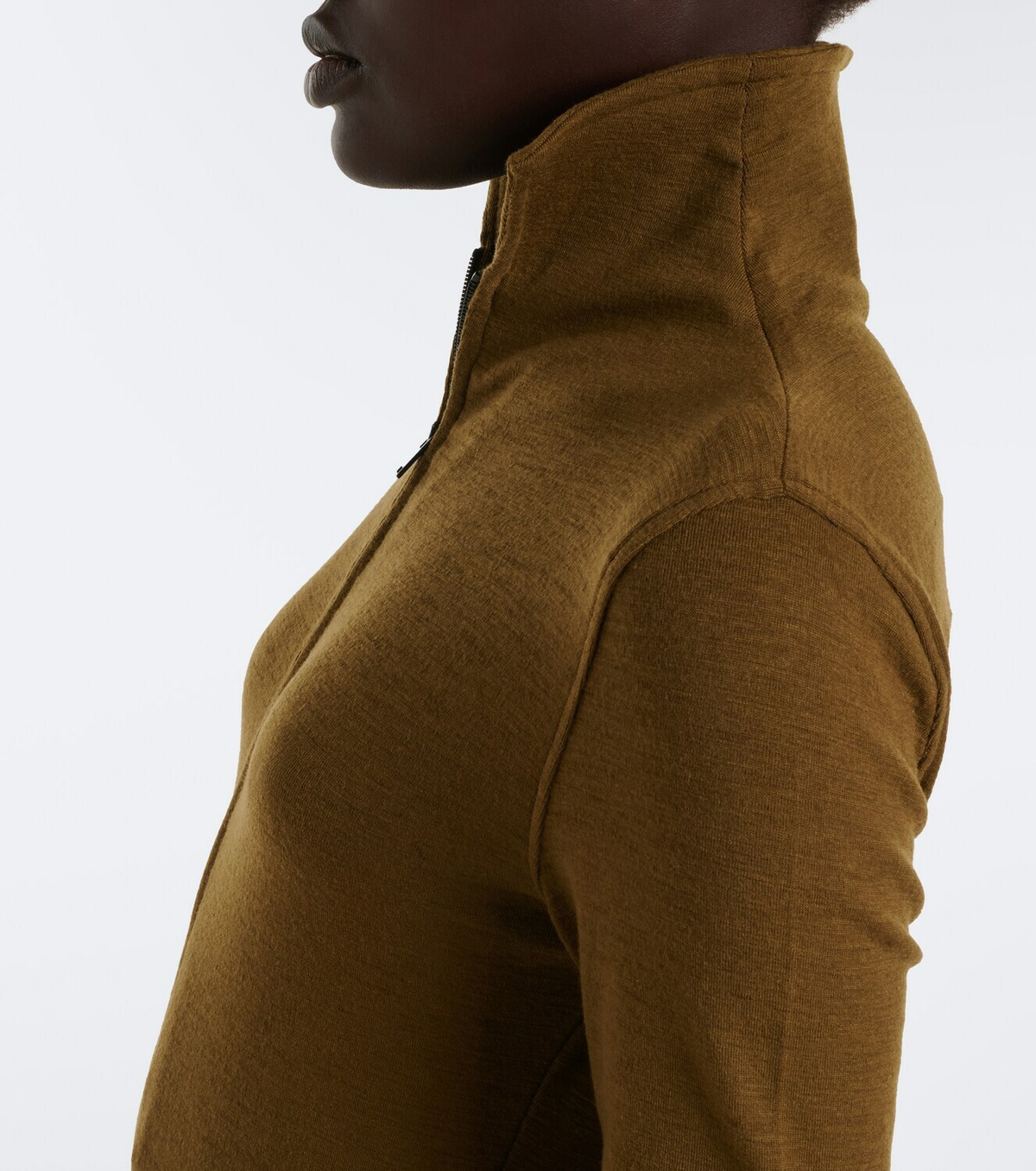 Mugler Wool-blend jersey polo dress