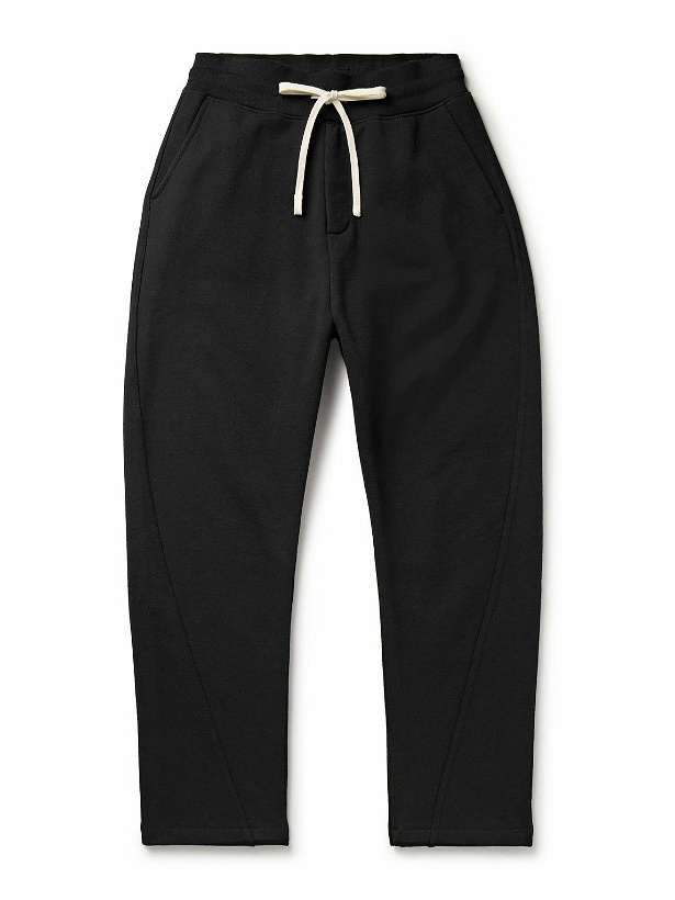 Photo: John Elliott - Sendai Slim-Fit Cotton-Jersey Sweatpants - Black