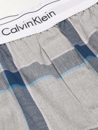 CALVIN KLEIN UNDERWEAR - Checked Cotton Pyjama Trousers - Blue