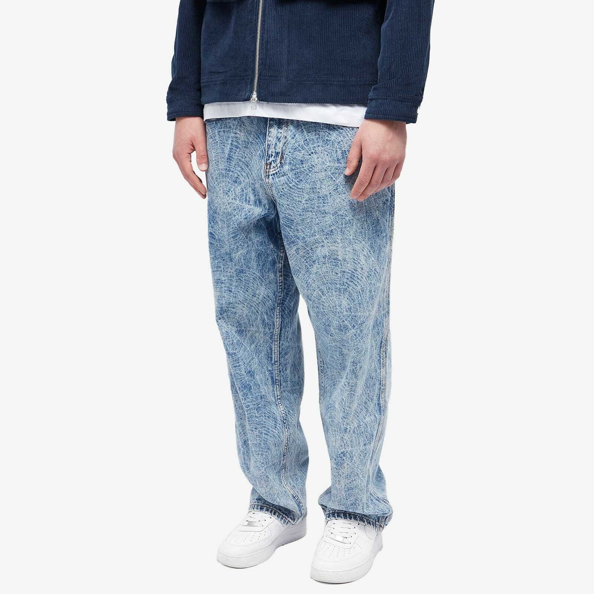 Butter Goods Men's Web Denim Jean in Acid Wash Indigo Butter Goods