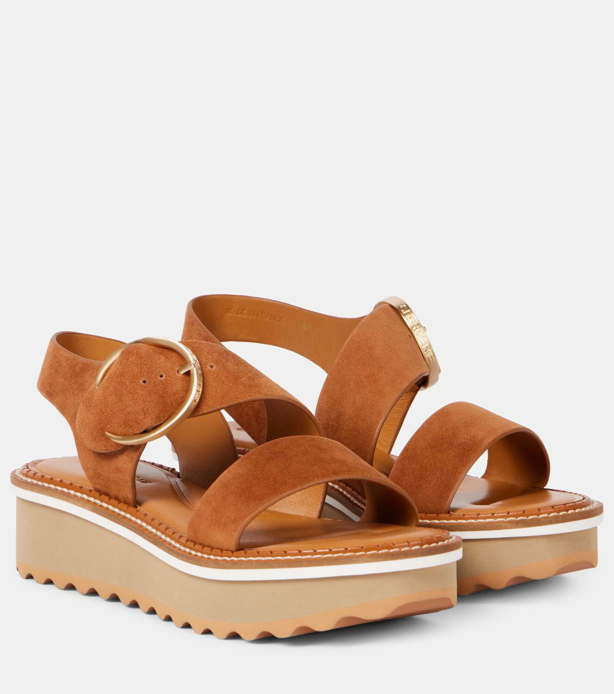 Clergerie Finley suede platform sandals