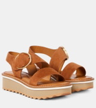 Clergerie Finley suede platform sandals