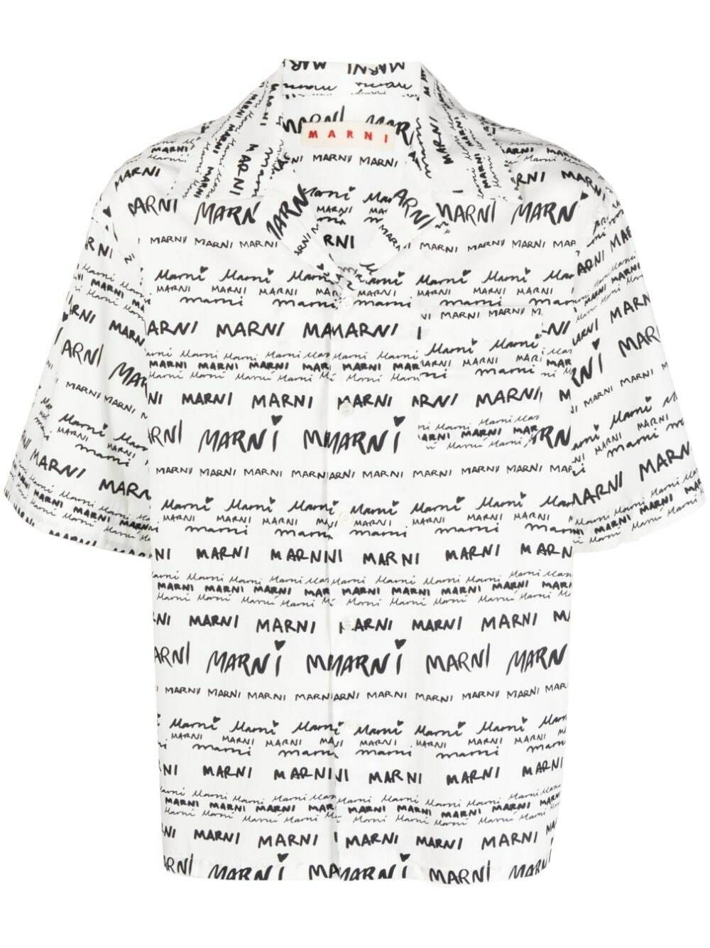 MARNI - Allover Logo Cotton Shirt Marni
