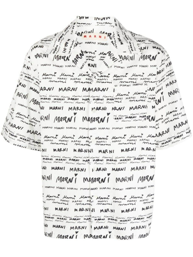 Photo: MARNI - Allover Logo Cotton Shirt