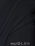 MUGLER - Fitted Cotton Crop Zip Hoodie