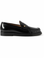 Dunhill - Rivet Leather Penny Loafers - Black