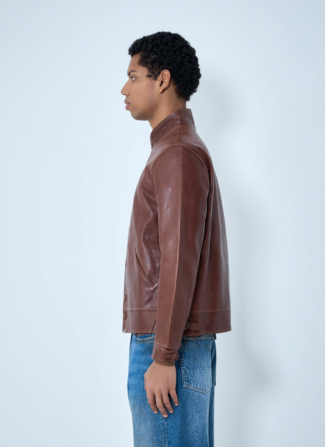Levi's Leather Button-Up Jacket