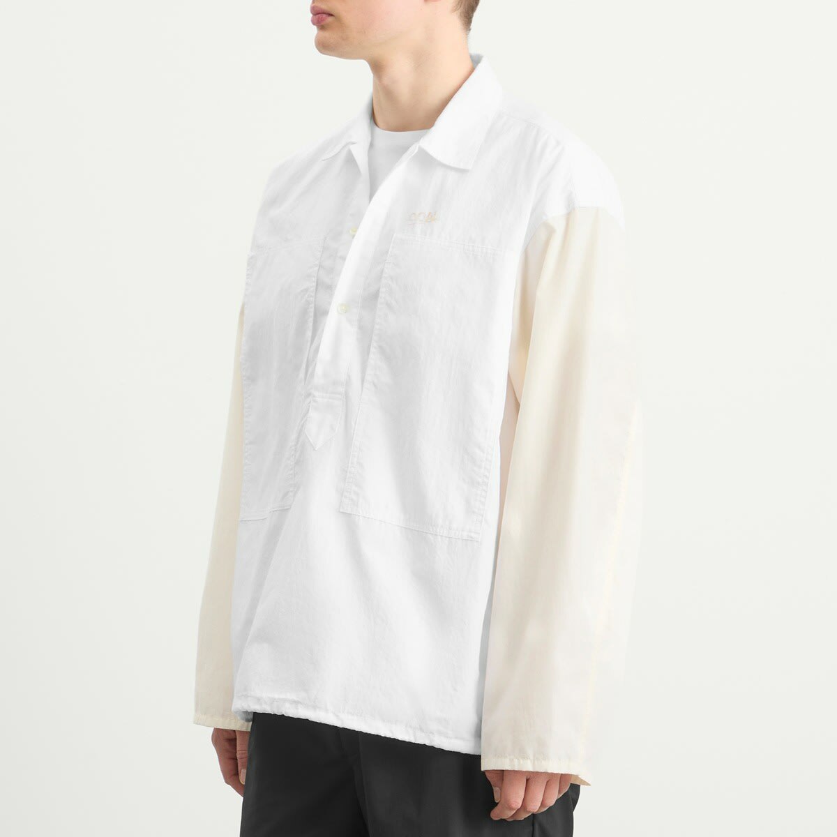 Nanamica Men's Pullover Shirt Jacket in Off White