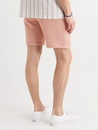 Faherty - Lucaya Slim-Fit Textured Cotton-Blend Drawstring Shorts - Pink