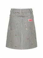 KENZO PARIS - Rinse Striped Workwear Mini Skirt