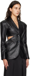 Han Kjobenhavn Black Cutout Leather Jacket